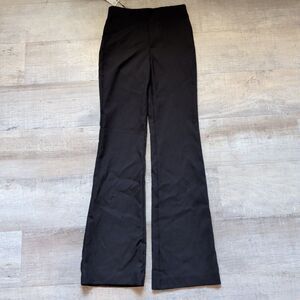 NWT Zara Black Flare Pants High Rise Trouser Leggings Stretch Size XS 24